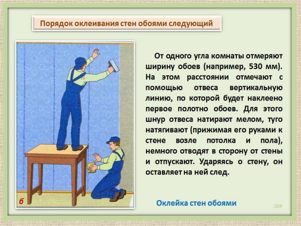 Технология оклейки обоев