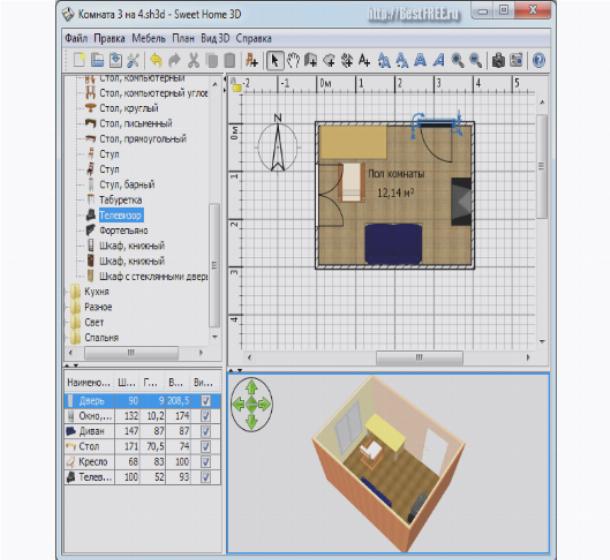 В какой программе рисовать мебель 3d