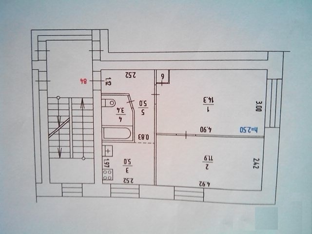 План угловой квартиры в панельном доме