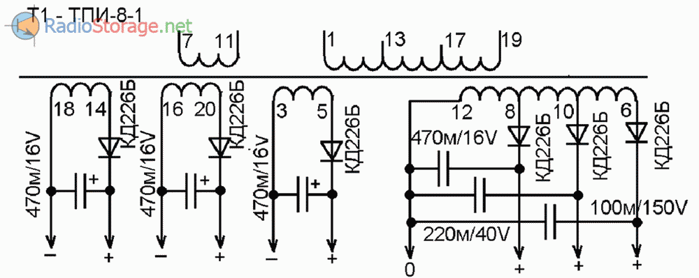 Схема трансформаторный блок питания схема