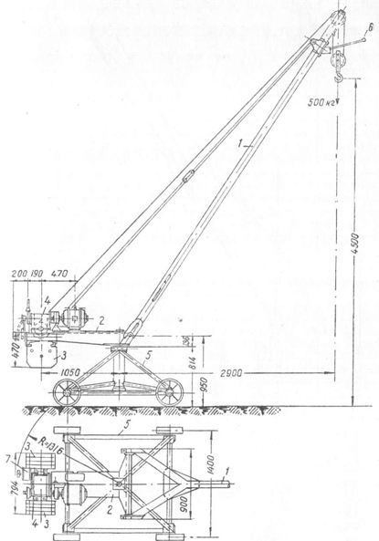 Кран пионер чертежи с размерами