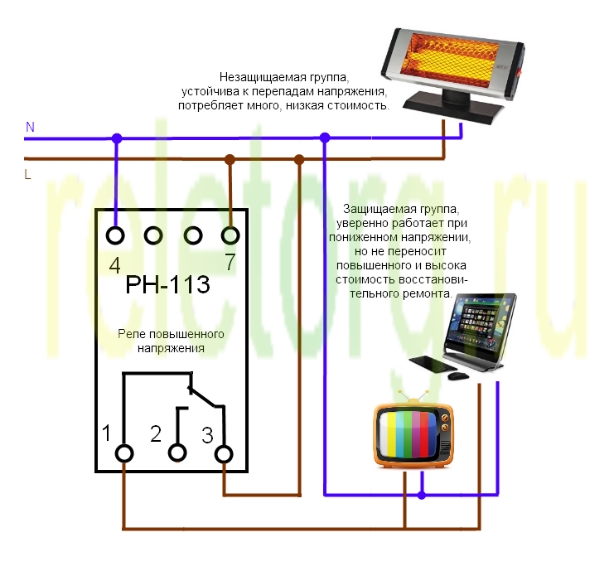 Правильное подключение реле напряжения