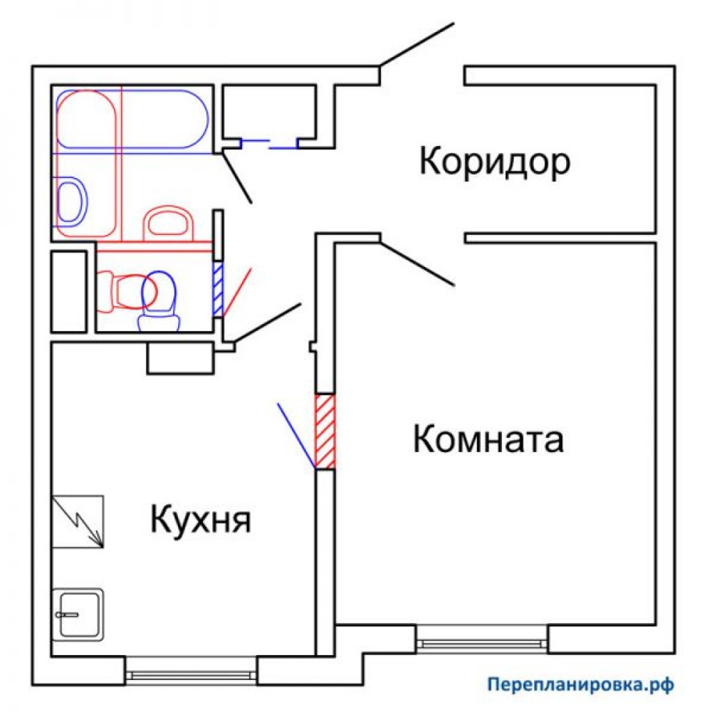 Схема квартиры 2 комнатной квартиры хрущевки