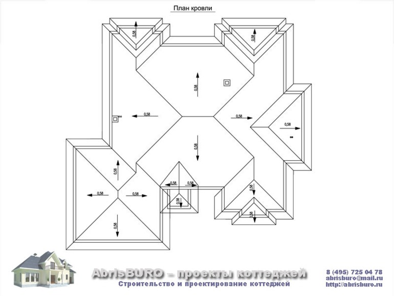 План кровли эркера