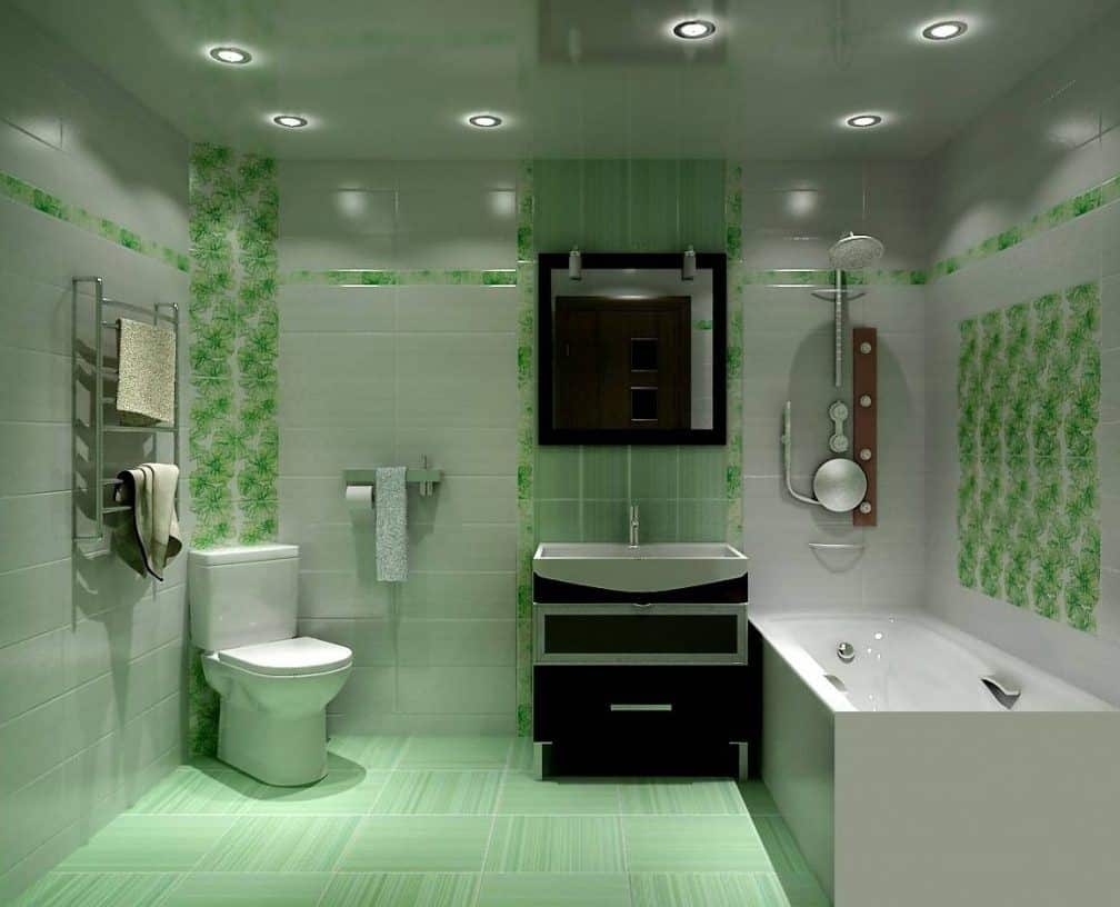 Дизайн интерьера маленькой ванной комнаты 