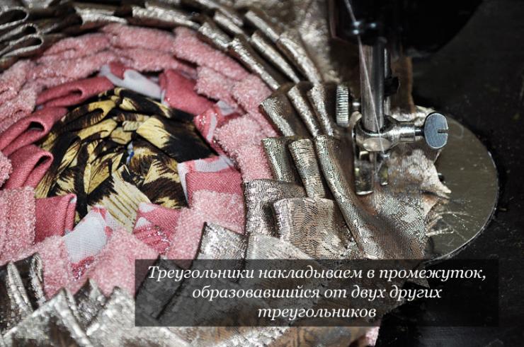 как сшить коврик из лоскутков ткани