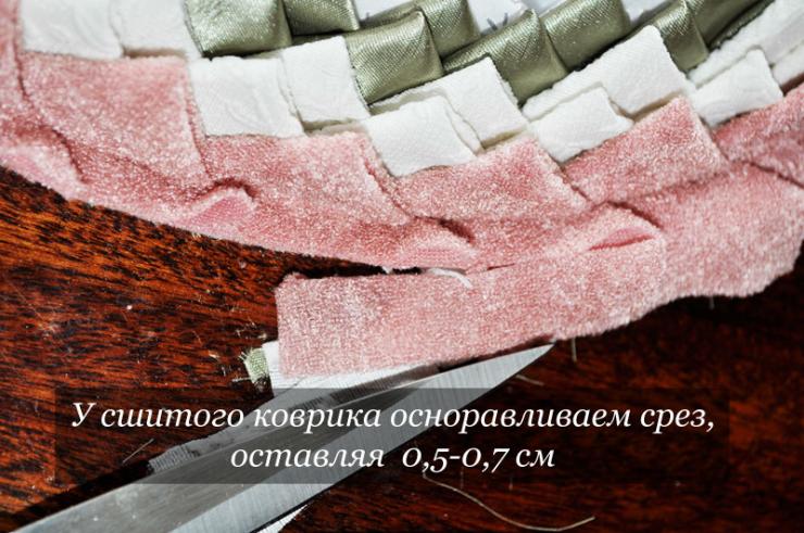 коврики из лоскутков своими руками фото