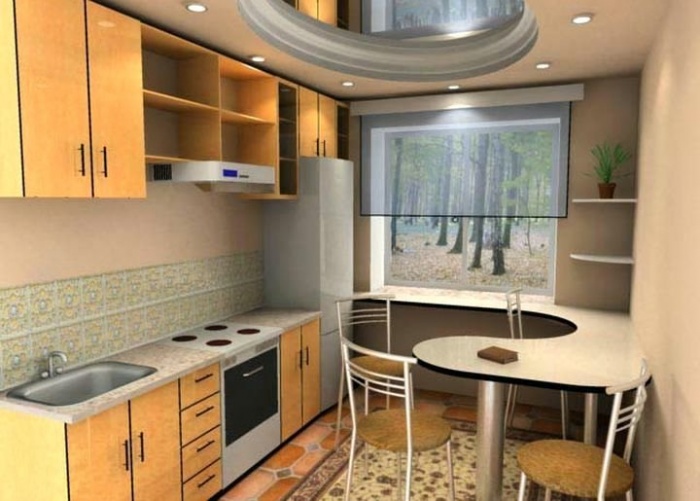 Дизайн кухни в панельной 9 этажке