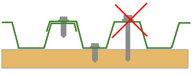 Правильное и неправильное крепление профнастила