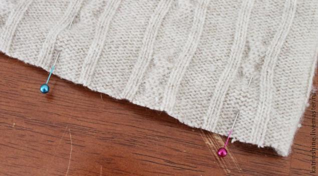 Как сделать подушку из старого вязаного свитера, фото № 3