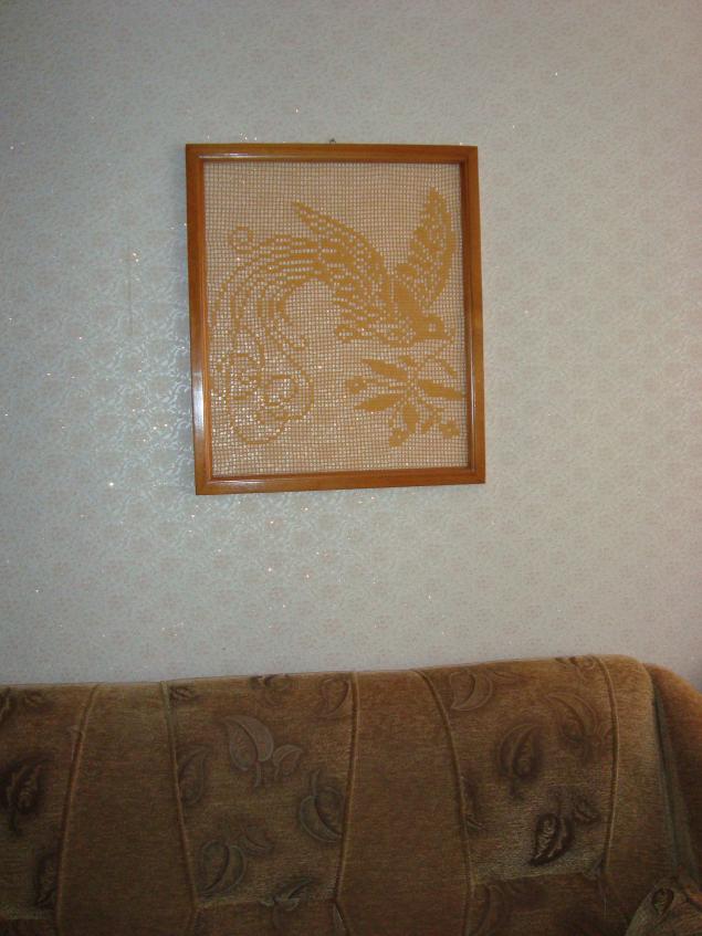 Вязаные картины в интерьере квартиры, фото № 12
