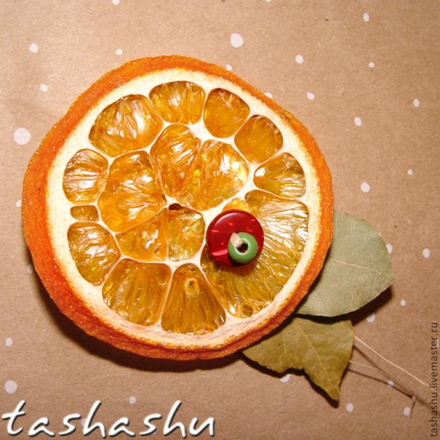 Апельсиновый декор для елки: мастер-класс, фото № 6