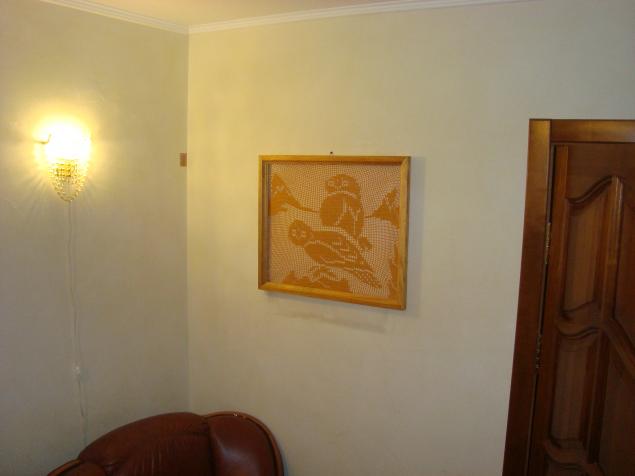 Вязаные картины в интерьере квартиры, фото № 4