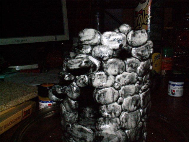 Мастер класс - Делаем подсвечник из глины "Старая башня", фото № 7