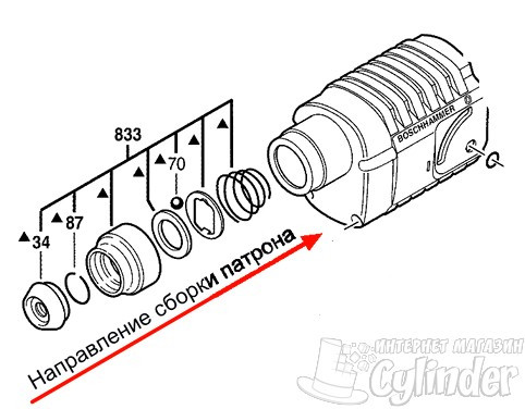 порядок сборки патрона перфоратора
