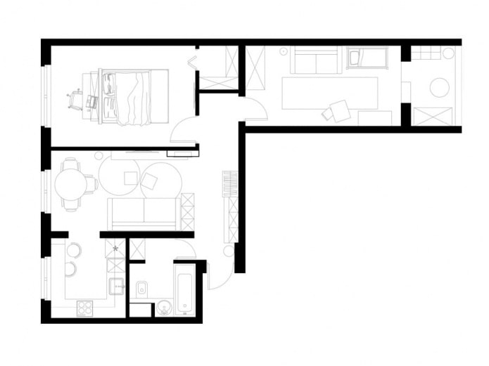 Перепланировка трехкомнатной квартиры 60 кв. м. в доме типовой серии II-49