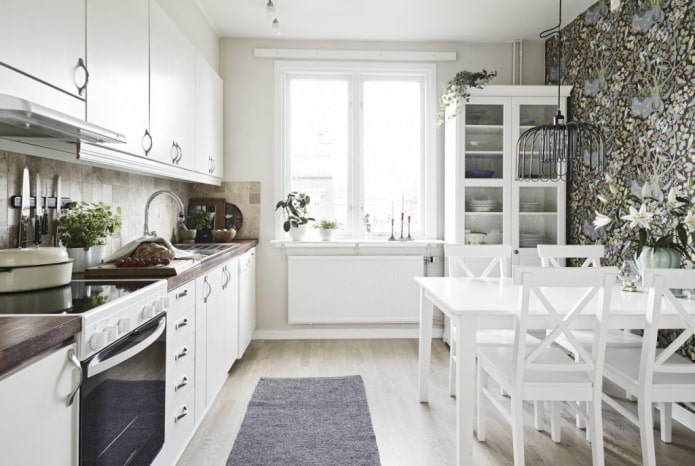 системы хранения в интерьере кухни в нордическом стиле