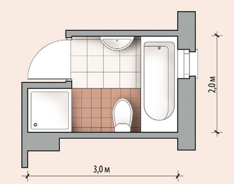 Дизайн ванной комнаты 6 кв м дизайн-проект