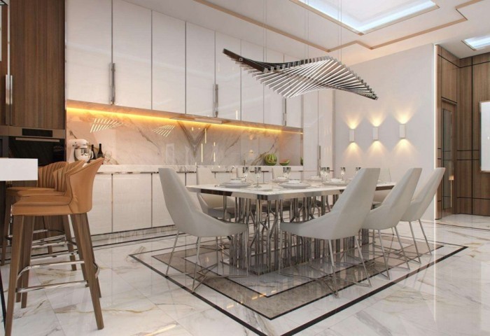 Кухня длина 4 метра дизайн
