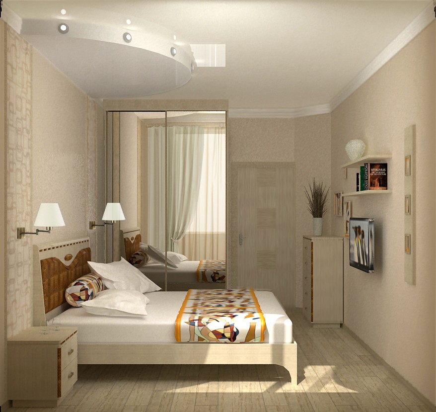 дизайн маленькой спальни 7 кв метров