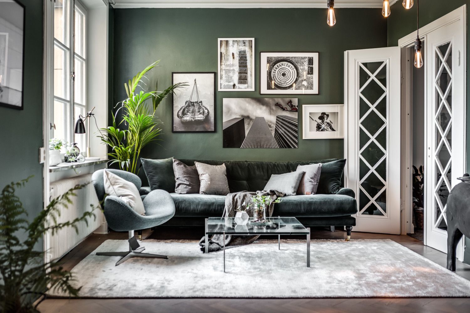 гостиная комната в зелёном цвете идеи интерьер