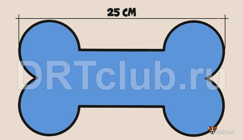 Выкройка мягкой косточки для собак