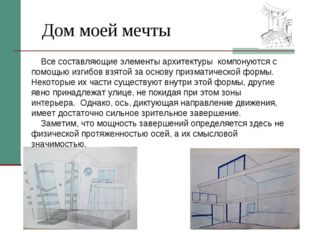 Дом моей мечты Все составляющие элементы архитектуры компонуются с помощью из