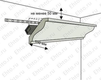 подсветка за потолочным плинтусом 