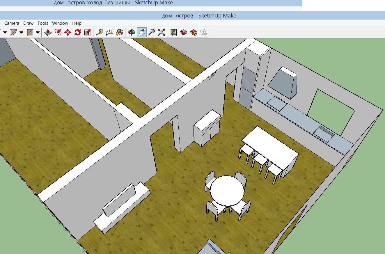 Sketchup расстановка мебели