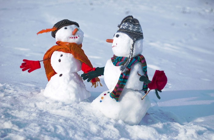 Снежным снеговичкам неплохо бы повязать свои старые шарфы