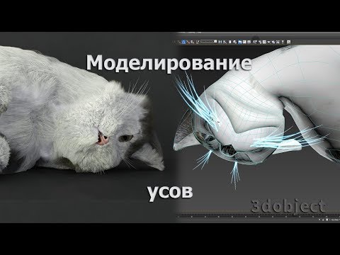 Моделирование усов кота в 3d