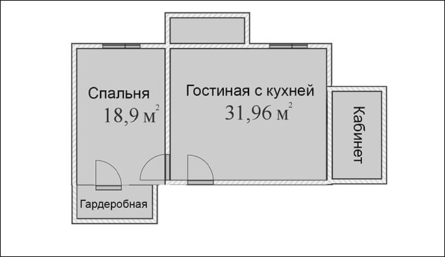 Макет квартиры без отделки