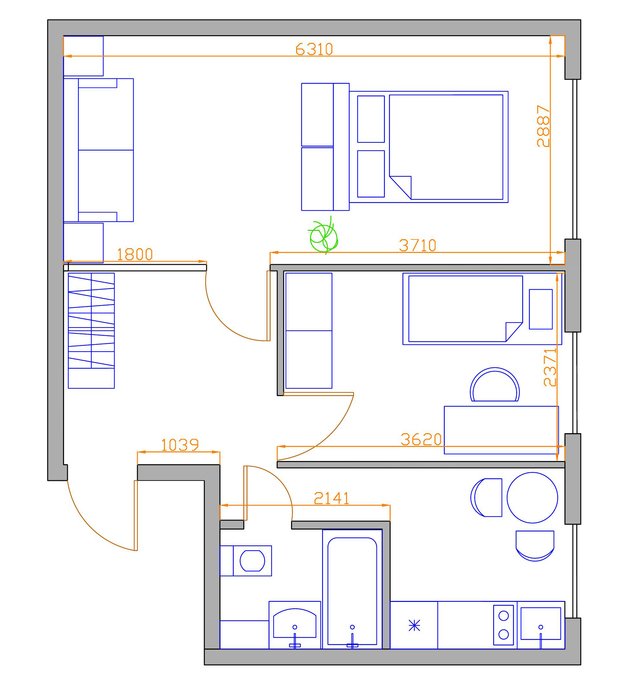 Планировка небольшой квартиры