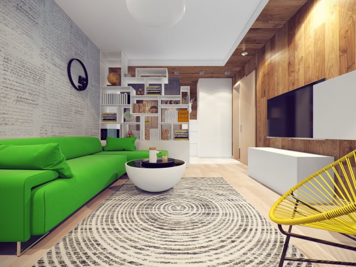 Креативный дизайн интерьера помещения в московской квартире