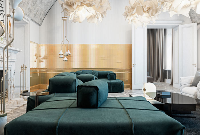 Дизайн интерьера роскошной квартиры от Ирины Джемесюк и Виталия Юрова