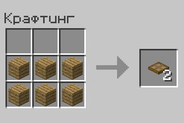 Крафт люка в Minecraft