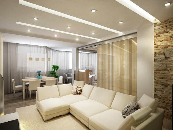 Выбирая цвет потолка, учитывайте интенсивность естественного освещения, площадь комнат, высоту потолков и количество мебели