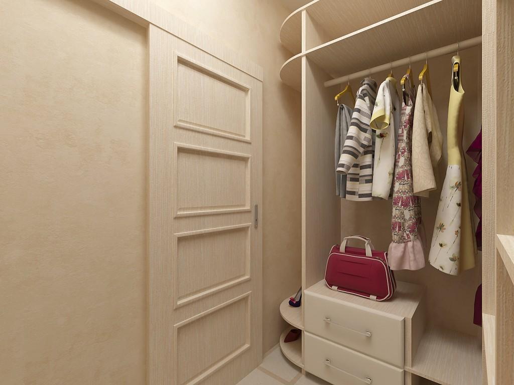 В квартире небольшого размера гардеробную можно обустроить в отдельной нише