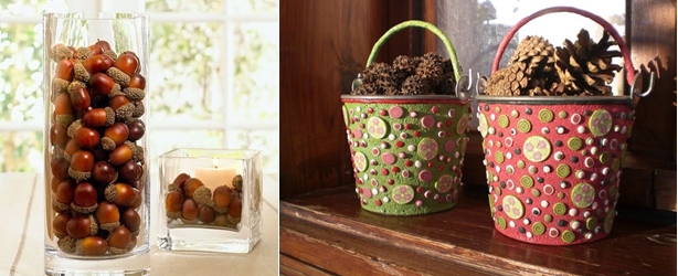 Как украсить дом осенью: вазы с натуральным декором