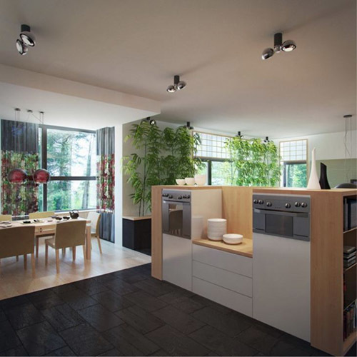 кухня гостиная в стиле минимализм фото