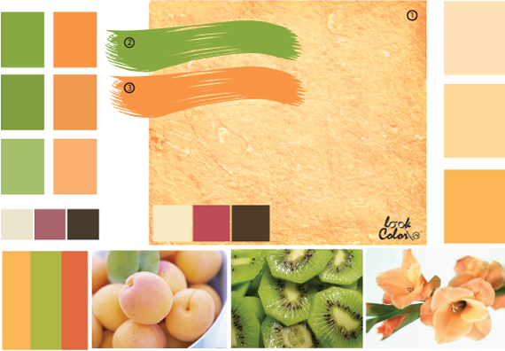 Сочетание абрикосового цвета фото