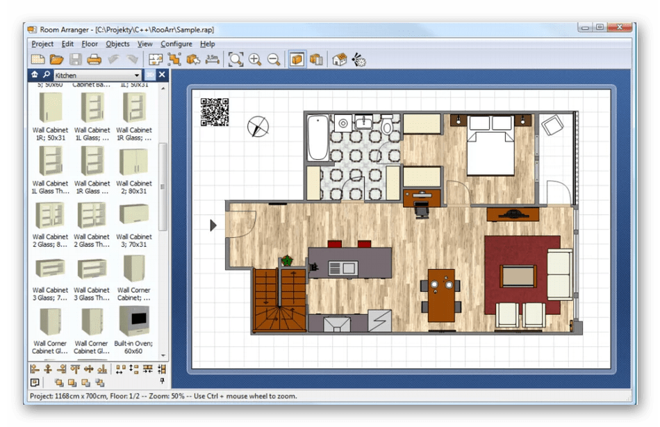 Работа в программном обеспечении Room Arranger