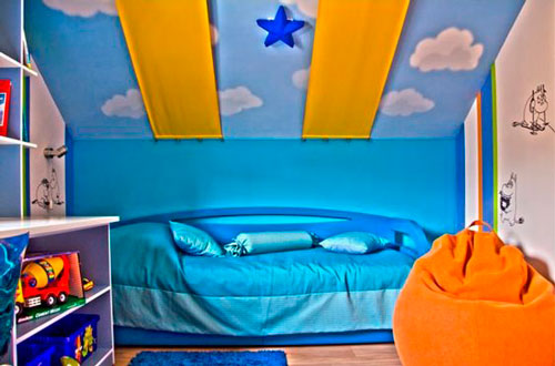 детская комната на мансарде