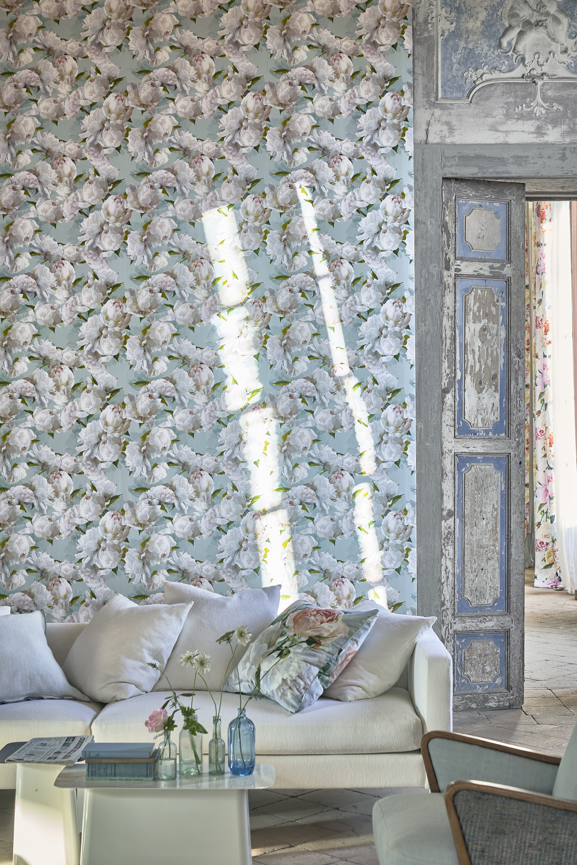 Обои Peonia Zinc, коллекция Foscari, Designers Guild