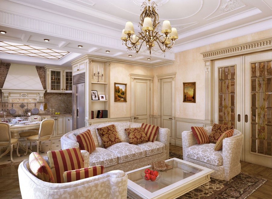 Мягкая мебель в гостиную классического стиля