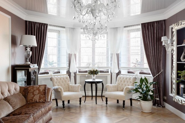 Оригинальная мебель в гостиную классического стиля
