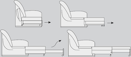 Выкатной механизм для дивана