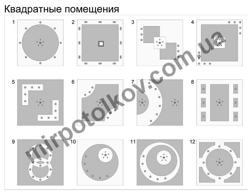 монтаж двухуровневого натяжного потолка