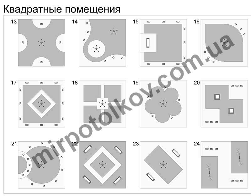 монтаж двухуровневого натяжного потолка