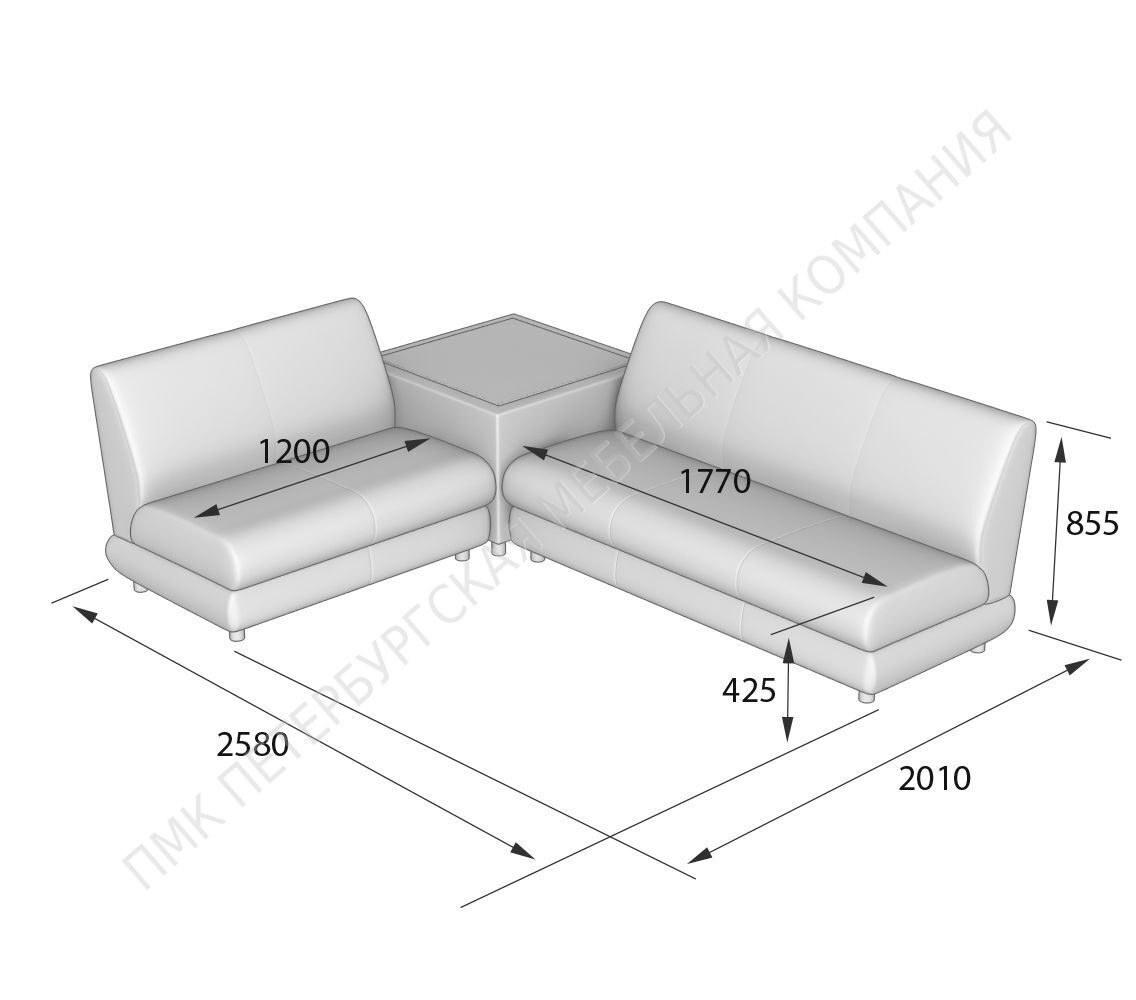 1 5 спальный диван размеры стандарт